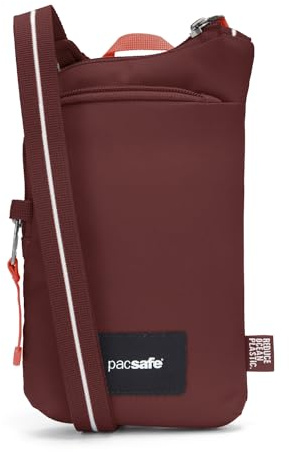 Pacsafe Unisex Go Anti Theft Tech Crossbody axelväska, Rött garn