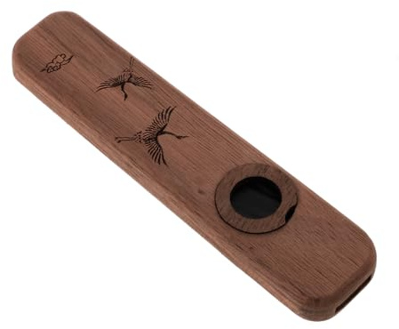 Abaodam Performance Holz Kazoo Musikinstrument Aus Walnussholz Leicht Zu Erlernen Für Partys Und Anfänger Tragbar Für Musikliebhaber Und Auftritte