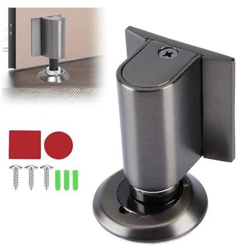 YFCJYBF Magnetische Türstopper, selbstklebend, ohne Bohren, höhenverstellbar, Wandschutz, Türstopper mit Band