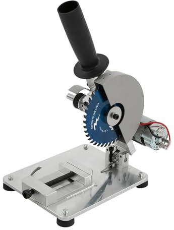 Tagtuell Scie radiale de table mini portable Précision 2 lames pour bois, acier, aluminium Angle et hauteur réglables