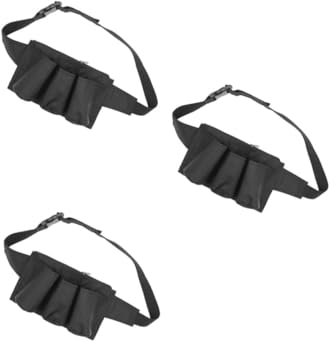 Housoutil 3pcs Heavy Duty Gardening Tool Belt Pouches Belt and Pockets for Organized Work