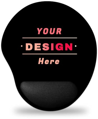 Naispanda Personalisiert Mauspad mit Handgelenkstütze, Ergonomisches Mauspad mit Foto, Logo, Text, Personalisiertes Memory Foam-Ablage für Büro, Zuhause, Computer