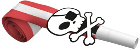 Folat 27478 Decorazione pirata per compleanno bambini - Trombette Lingue - Pirate Party - 6 pezzi - Festa dei pirati, ragazza e ragazzo