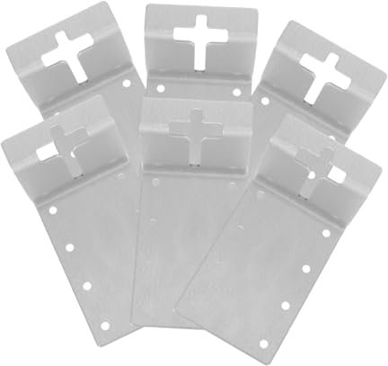 Yardwe Robusto Set Di Staffe Per Pali Di Recinzione in Metallo 6 Pezzi Staffe Angolari A T Per Cassette Postali Camper Ringhiere Per Ponti Progetti Per Esterni