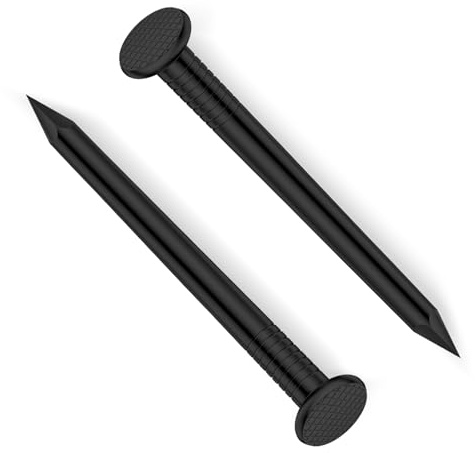Etauwe 1 Inch Black Carbon Steel Flat Nails, 500 PCS