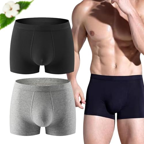 Calzoncillos tipo bóxer para incontinencia ultra absorbentes, a prueba de fugas, lavables y reutilizables (2 unidades, A, L)