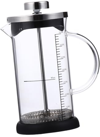 CLISPEED Prensa Francesa De Acero Inoxidable Resistente Altas Temperaturas Jarra Cafetera Escala Para Preparar Café Para Uso Casa o Café