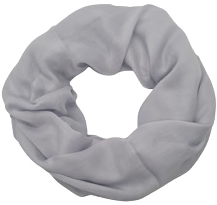 zarolo Damen Loop Schal Unifarben, leichter dünner Schlauchschal, Damen Halstuch Unifarben, Rundschal einfarbig aus leichet Viskose