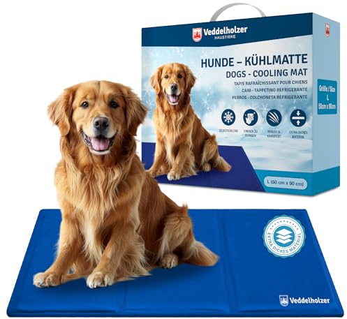 Veddelholzer - Tappetino refrigerante (XL) per cani, extra spesso, auto-raffreddante senza corrente, per l'estate e i viaggi, per cani di taglia piccola, media e grande, pieghevole, facile da pulire