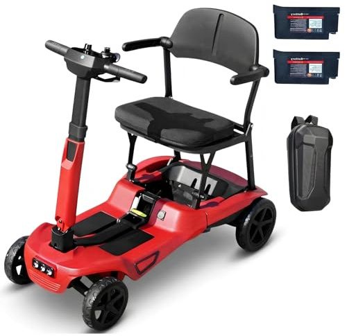 MediHoist 17 kg Elektromobil für Senioren 40 km Reichweite, Rot YL-985S