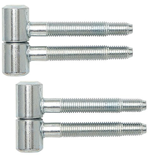 Gedotec Türbänder Zimmertüren Renovierbänder 2-teilig Einbohrbänder für gefälzte Holztüren | Gr. ø 16 mm | Metall blau verzinkt | Tragkraft bis 40 kg | 2 Stück - Türscharnier Innentüren & Holzzargen