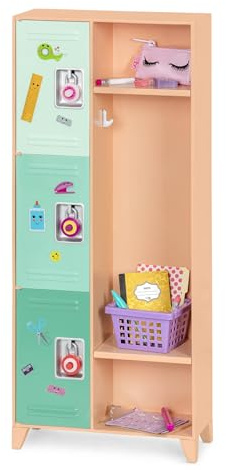 Our Generation casier Scolaire pour poupée de 46 cm, 18 Accessoires