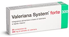 Valeriana System Forte, Integratore Alimentare a Base di Valeriana 20 Compresse, Favorisce un Sonno Ottimale