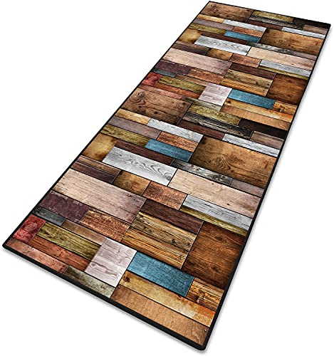 MENGH Teppichläufer Meterware KüChenläUfer rutschfest Teppiche Modern 6mmBenutzerdefinierte Länge für Wohnzimmer, Flur, Büro, Schlafzimmer, Küche, Esszimmer gekettelt - 60x200cm