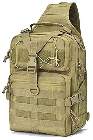 Roexboz Taktische Brusttasche Militär Schultertasche Große Kapazität Crossbody Tasche Sling Rucksack Reisen Wandern Camping