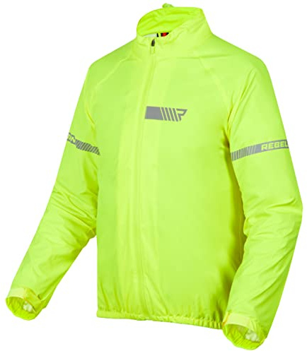 REBELHORN Ocean Motorrad Regenjacke | Laminierte Membran | Reflektierende Elemente | Winddicht Atmungsaktiv Wasserdicht | Größen bis 10XL