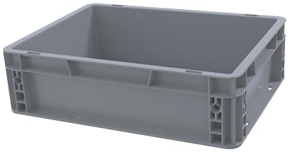 Solent Plastics Recycled Plastic ECO Euro Plastic Stacking Industrial Storage Containers Boxes Crates! (10 Litre - 40 x 30 x 12cm)