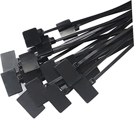 VICASKY 250stücke Kabelbinder Mit Etiketten Schwarz Aus Nylon Selbstsichernd Für Elektrokabel Kabelbinderwickel Langlebig Für Home Office Und Werkstatt