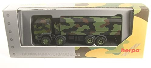Herpa LKW Modell Iveco Trakker 8x8 geschützt Pritschen-LKW, Miniatur im Maßstab 1:87, Sammlerstück, Made in Germany, aus Kunststoff