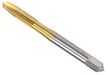 CoCud Tarauds à Vis Cannelés Spirale Métrique M6 x 1 Filetage, Taraud à Filetage Hélicoïdal Titanium Revêtu Haute Vitesse Acier 6542 - (Pour Taraudage Perçage Machine) 1 Pcs
