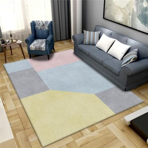 RUGMRZ Mädchenzimmer Teppich Geometrische Vereinfachung babyzimmer Teppich Mehrfarbig Auto teppiche deko babyzimmer mädchenzimmer Teppich großer Teppich wohnzimmer180x250CM