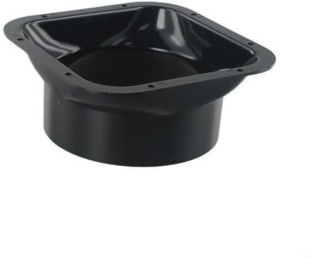 BlissfulAbode Kanalverbinder, runder Flansch, ABS-Kunststoff, Lüftungs-Wandflansch, hochfester ABS-Anschluss für Trockner, Abluftrohr, Badezimmer-Ventilatorkanal, Wandflansch-Design, Schwarz (150 mm)