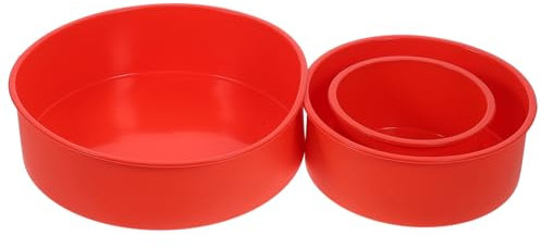 PRETYZOOM 3pcs Silicone Cake Molds for Baking Round Cake Molds Non-Stick Silicone Pan DIY Baking Mould Pans