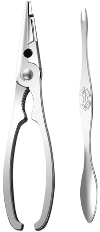 PRETYZOOM Pinza di Granchio in Acciaio Inox con Ago Strumento per Frutti di Mare per Aprire Granchi Aragosta E Crostacei Ideale per Feste Picnic Barbecue E Ristoranti