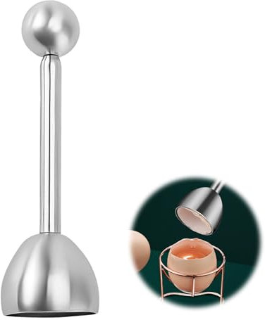 Coupe Oeuf à la Coque,Léger Casse Oeuf à la Coque,Inoxydable Ouvre Oeuf à la Coque,Inox Outil Séparateur d'Œufs,Egg Shell Opener,Ouvre-Œuf,Egg d'Œufs Toqueur à Œuf,Mous et Durs Cracker pour Œufs Crus​