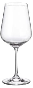 BRANDANI Set 6 Calici Vino Bohemia Crystal Glass Vetro Trasparente 51175 24cl
