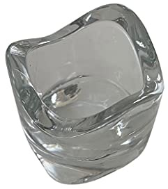 GFHTRELY Candelero Soporte de Velas de Vidrio Curvado de Ola Moderna Candelador de Velas Candelador Adecuado for la Cena Sala de Estar Comedor Comedor Mesa de Velas