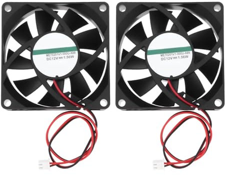 Create idea Ventilador de Refrigeración para Chasis de PC (2 Unidades 12 V ME70201V1-A99 70 X 70 X 20 Mm) para Fuentes de Alimentación.