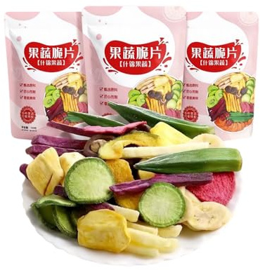 Mckona - Crujientes Liofilizados de Fruta y Verdura 300g (3×100g) – Snack Saludable