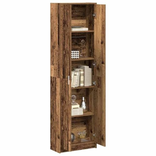 vidaXL Armoire Bois Ancien 55 x 25 x 189 cm Bois d'ingénierie, Armoire Moderne rectangulaire, Portes battantes, Espace de Rangement stylé, Bois agencé, unité Bien organisée