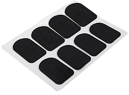 Mundstückkissen für Klarinette und Saxophon, Schwarz | Robustem Silikon, 8 Stück-pack, Vibrationen, Bequemes Ruhepolster für Zähne