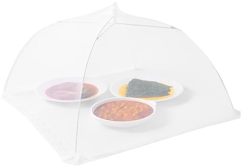 Fliegenhaube Faltbare Lebensmittelabdeckung 2 Stück, Wiederverwendbare Netzabdeckung Für Küche Picknick Camping BBQ, Praktische Essensabdeckung Für Obst Kuchen Snacks Buffets Und Outdoor Nutzung