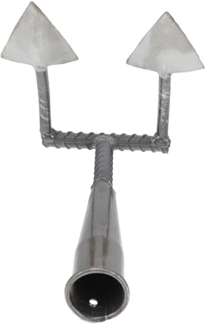 iplusmile Azada Triangular De Alta Resistencia para Jardinería y Agricultura, Herramienta Manual 2 Dientes para Aflojar Suelo y Abrir Surcos, Ligera y Portátil para Cultivo y Deshierbe Exterior