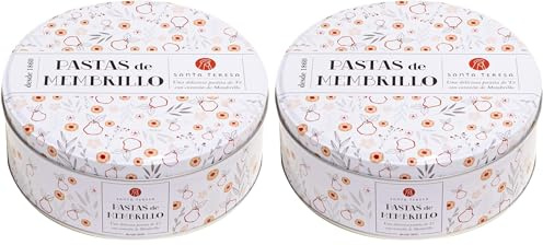 Santa Teresa - Lata De Pastas De Membrillo - Elaboradas De Manera Artesanal Con Ingredientes Naturales. Sin Aditivos Y Sin Conservantes - Caja De Edición Especial - 600 Gr (Paquete de 2)
