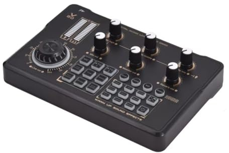 ximie Live Streaming Sound Card Audio Recording Professional Sound Card Mixer with DJ Mixer Voice Changer Wireless Audio Interface