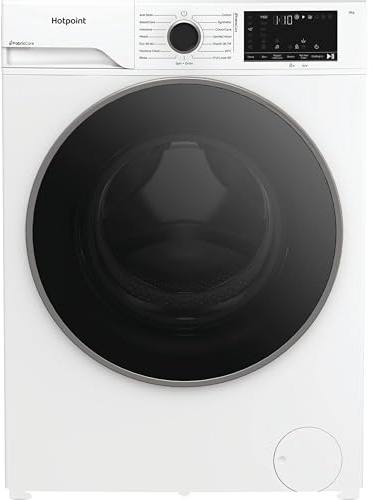 Hotpoint Front Loading Washing Machine, 9 kg, 1400 RPM, A Rated, SteamCare, Anti-Stain, Child Lock, LED Display, 84.5x60x58 cm (White)