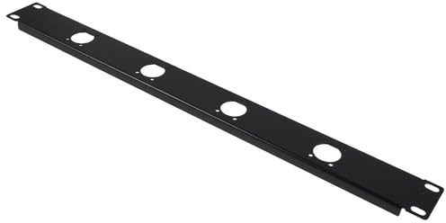 HEMOTON 1u 4-port Hinged Rack Panel Cable Organizer Wire Management Panel for Xlr Connectors and Home Networking Cold-rolled Steel Wire Storage Rack Suitable for Studios and Network