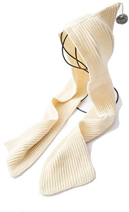 UK_Stone Einfarbig Gestrickt Kapuzenschal Schal Mütze Set für Mutter und Kinder (Kinder_Beige)