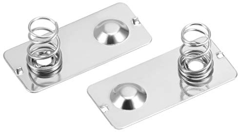 sourcing map 50Pcs AA Batterie Negatif à Positif Conversion Ressort Contact Plaque Nickelage 24mm x11mm