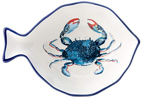 English Tableware Company Dish of The Day Crab Design Serving Platter Dip Dish Bowl Medium