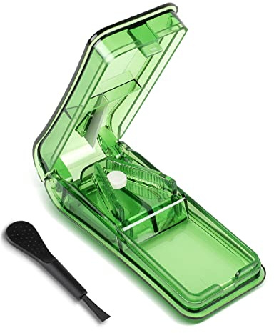 Opret Pill Cutter, Pill Splitter with Blade for Small Pills Large Pills Cut in Half Quarter for Tablet Vitamin Medicine