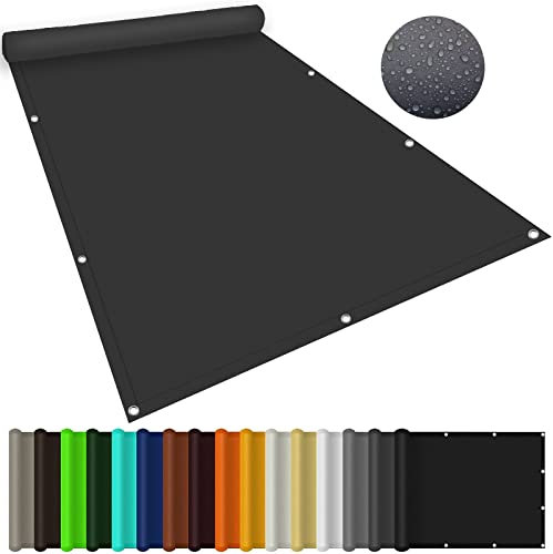 Sun Shade Sail 5 x 6.5 m Hot Tub Shelter, Garden Sun Sail, Outdoor Pergola Awnings 98% UV Block with Free Rope for Outdoor Yard Lawn, Dark Grey
