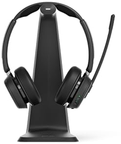 EPOS Impact 1061T - Casque Avancé pour Bureaux Ouverts avec ANC Hybride, Microphone AI™ et Connectivité Multiple