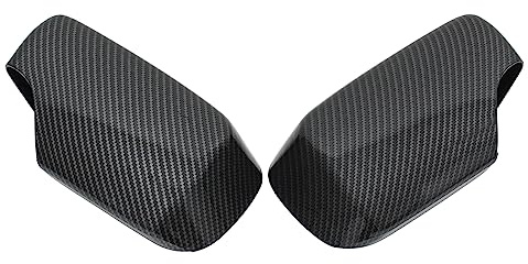 Spiegelkappen Seitenspiegel Abdeckkappen Außenspiegel Rückspiegel Abdeckung Spiegelgehäuse Spiegel Gehäuse Verkleidung Carbon vorne links und rechts für 3er E46 Compact Coupe Touring Cabrio 1998-2005