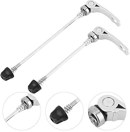 KIMISS Fahrrad Schnellspanner Set - 1 Paar Aluminium Schnellspanner für Mountainbikes und Rennräder, einfache Installation und Stabiler Halt (Silber)