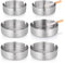 Huiguli 6 Piezas Cenicero de Acero Inoxidable, Ceniceros de Metal para Cigarrillos, Soporte Redondo Portátil de Metal para Interiores y Exteriores Hogar Oficina Patio, Mesa de Balcón, Plata